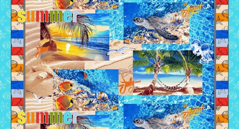 Вафельное полотно Пляж 150 см в Магазине-мастерской ШИТЬЕ в Кемерово на Радуге